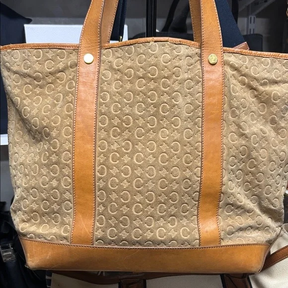 ❤️Sold❤️Celine Macadam suede leather embossed Tote Bag - Picture 3 of 8